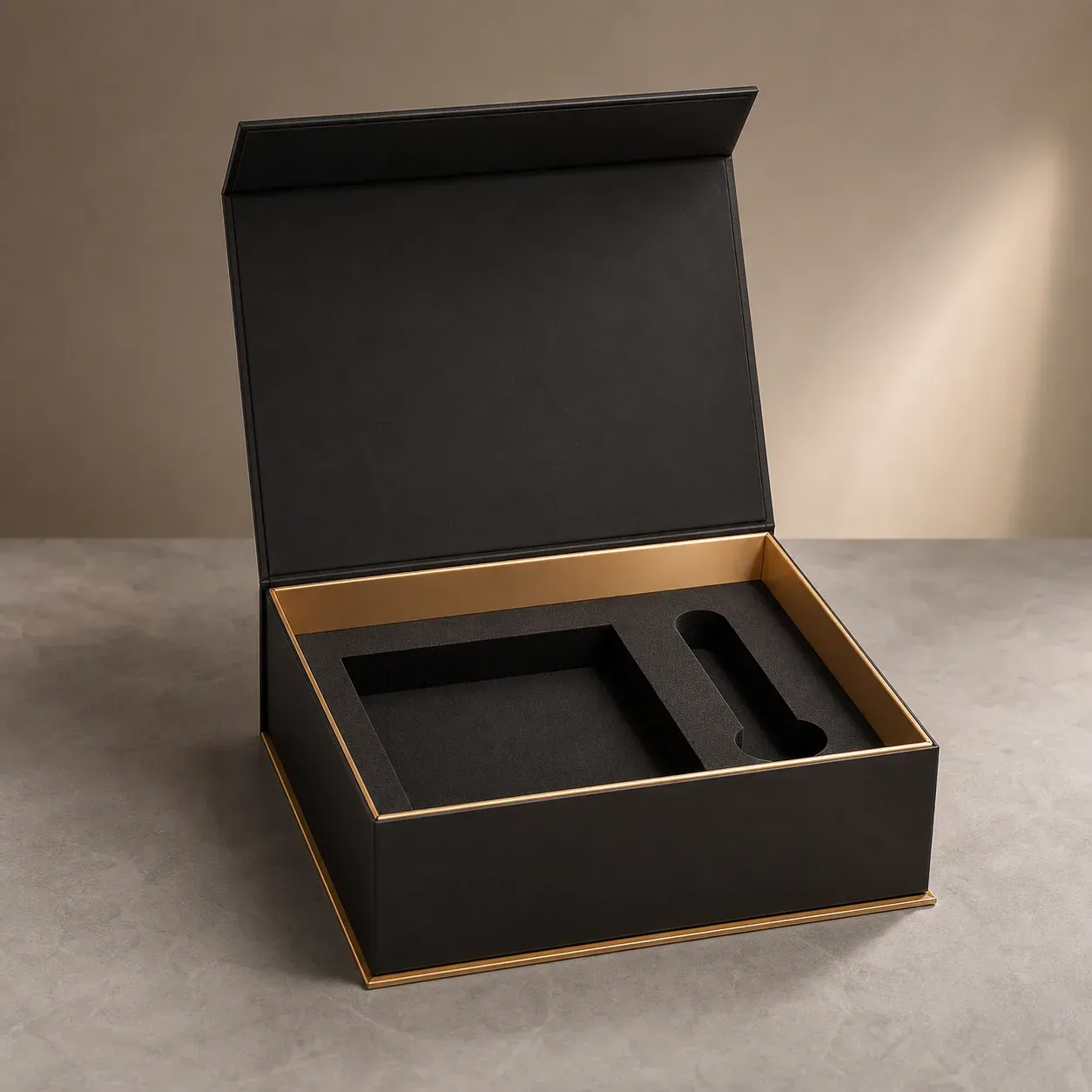 Magnetic rigid packaging collection